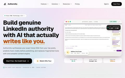 Authormity — LinkedIn Authority Builder — screenshot