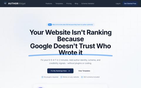AuthorWidget - Author Box Generator | Boost E-E-A-T & SEO — screenshot