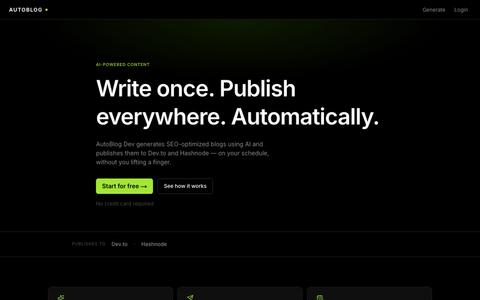 AutoBlog Dev — screenshot