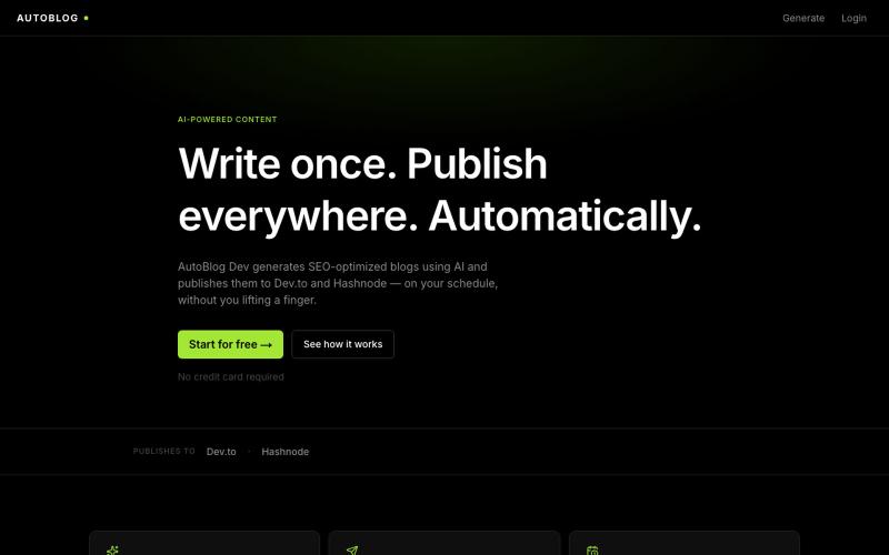 AutoBlog Dev — screenshot