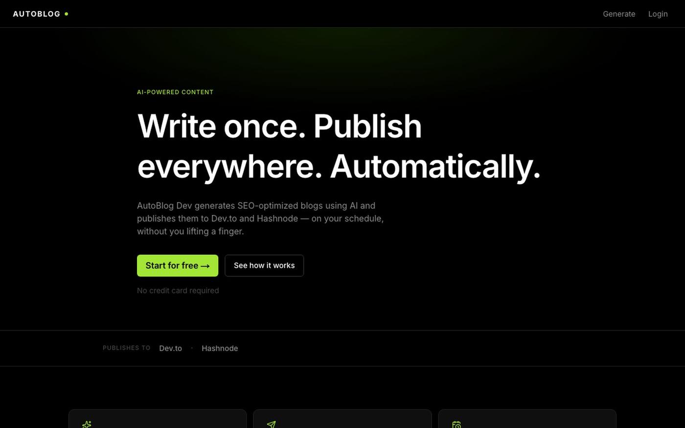 AutoBlog Dev — screenshot