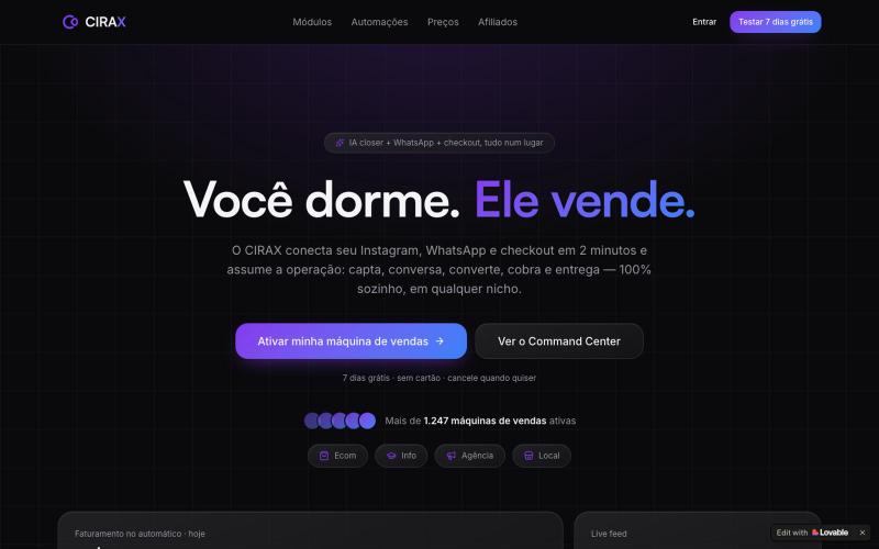 CIRAX — Você dorme. Ele vende. — screenshot