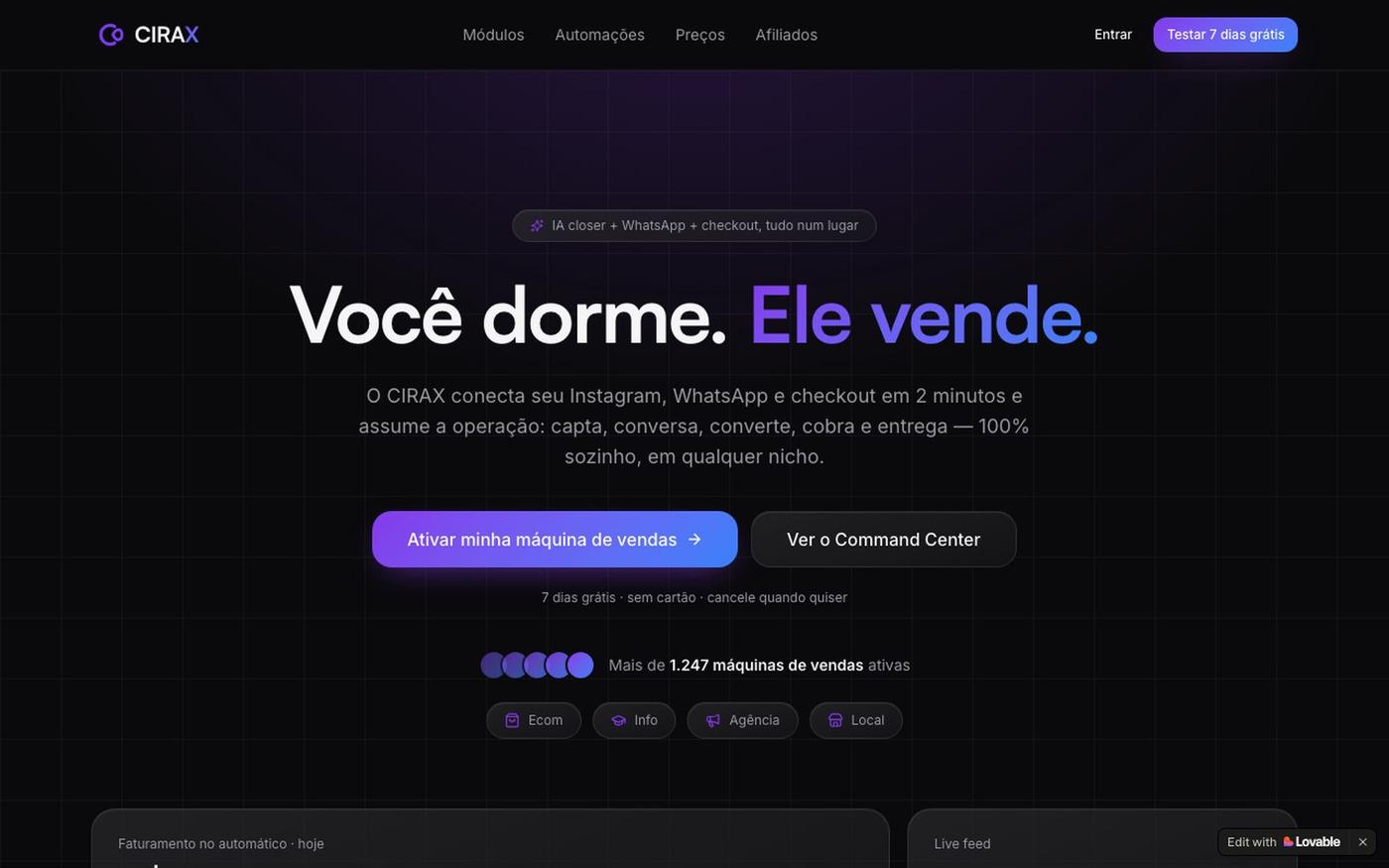 CIRAX — Você dorme. Ele vende. — screenshot