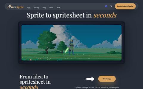 AutoSprite - AI Sprite Sheet Generator | Create Game Animations in Seconds — screenshot