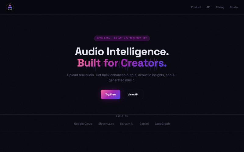 Auvia Engine — Audio Intelligence Infrastructure — screenshot
