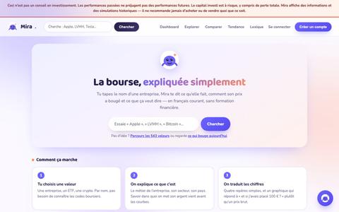 Mira — comprendre les marchés sans jargon — screenshot