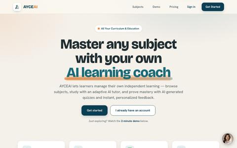 AYCEAI — Master Any Subject with Your AI Learning Coach — screenshot