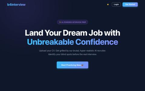 b4interview - AI Interview Prep — screenshot