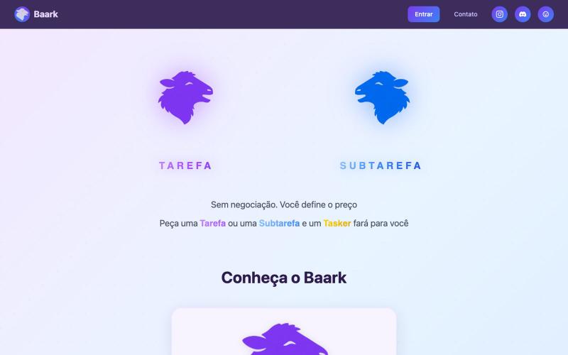 Baark V1 - Marketplace de Serviços — screenshot