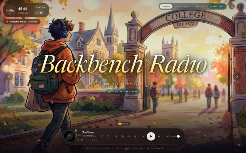 Backbench Radio — for the quiet ones — screenshot