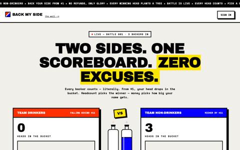 Back My Side — Two sides. One scoreboard. Zero excuses. — screenshot