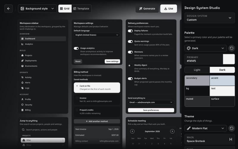 Create Design Systems, Build with Agents - Balsa UI — screenshot