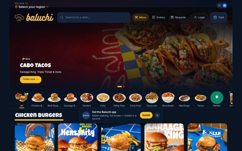 Baluchi — Street Food Delivery in Malé — screenshot