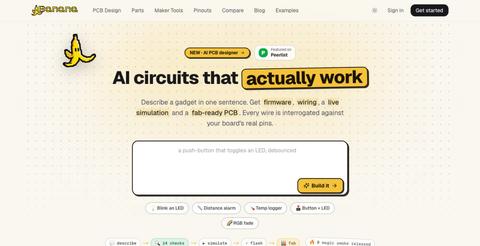 Banana Board: Describe a circuit, get validated firmware + wiring — screenshot