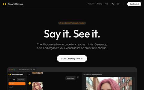 BananaCanvas AI — screenshot
