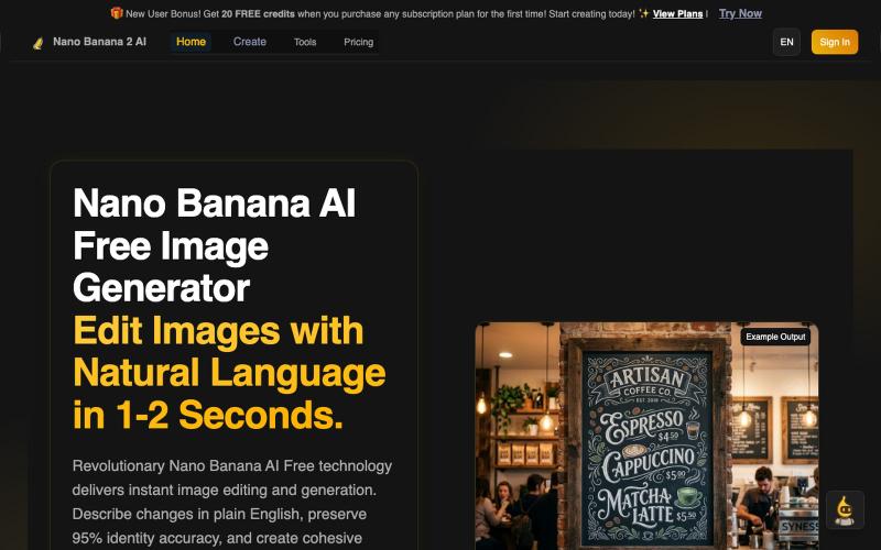 Nano Banana 2 | Free AI Image Generator - No Login — screenshot