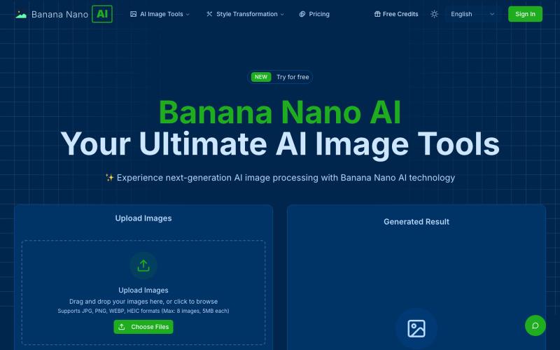 Banana Nano AI - Your Ultimate AI Image Tools — screenshot