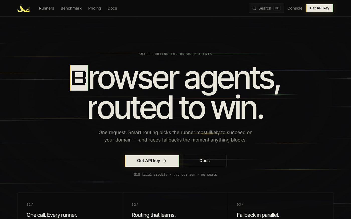 Banana Peel — Smart routing for browser agents — screenshot