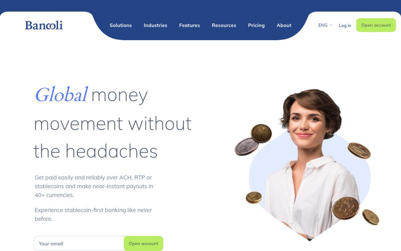Global Business Banking | Bancoli — screenshot