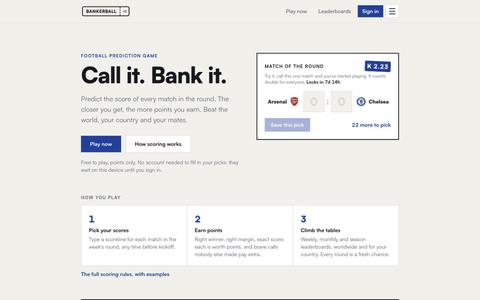 BankerBall: Free Football Score Predictor — screenshot