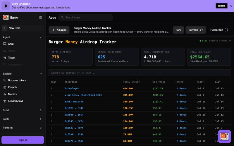 Bankr — screenshot