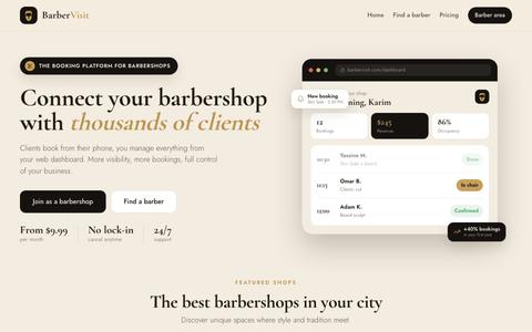 BarberVisit — Book your barber in seconds — screenshot