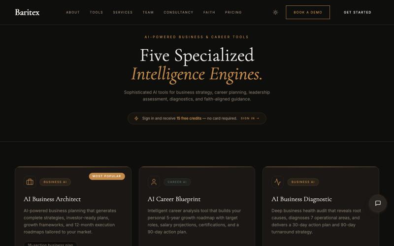 AI Tools | Baritex OS — screenshot