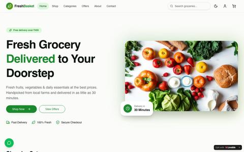 Fresh Basket — Fresh Groceries Delivered in Surat — screenshot