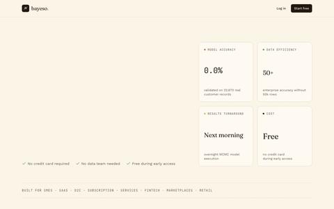 Bayeso — Stop losing customers you could have kept — screenshot