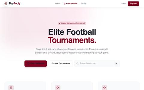 BayFooty | Live Sports & Football Tournament Management Engine — screenshot