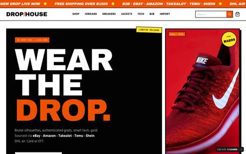 Drop/House — Sneakers, Tech, Jewellery & Streetwear — screenshot