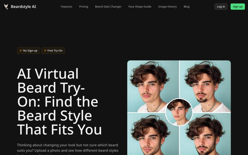 Beardstyle AI | Free Beard Style Changer & Virtual Try-On Online — screenshot