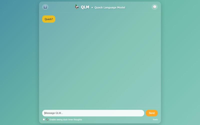 QLM - Quack Language Model — screenshot