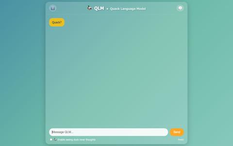 QLM - Quack Language Model — screenshot