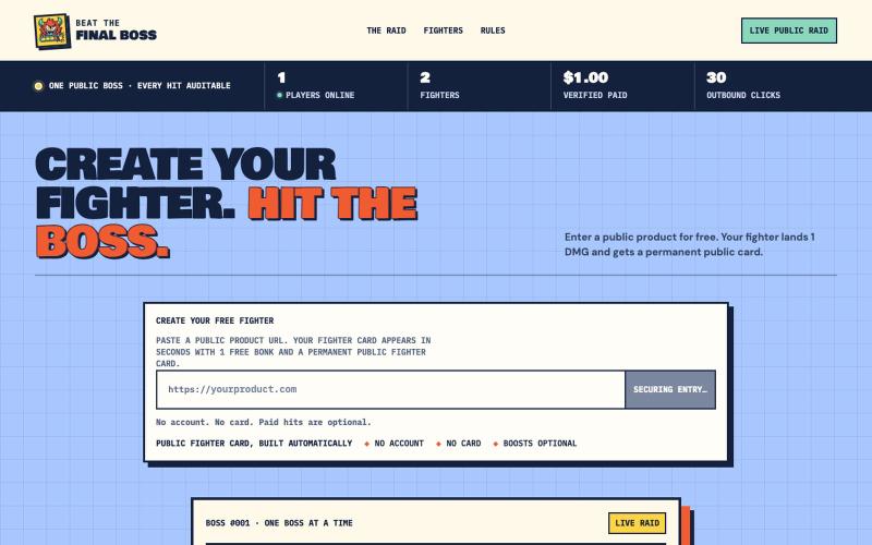Free Startup Promotion Game | Beat the Final Boss — screenshot