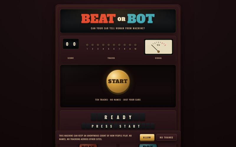Beat or Bot — can your ear tell human from machine? — screenshot