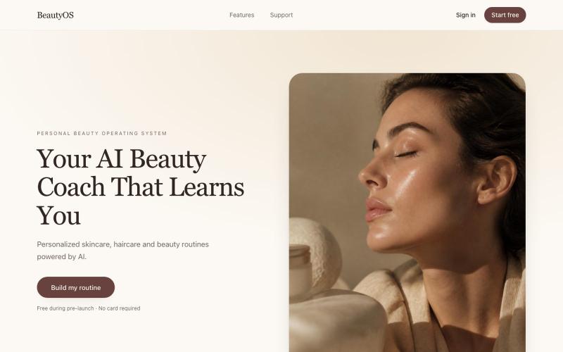 BeautyOS — Your AI Beauty Coach That Learns You — screenshot