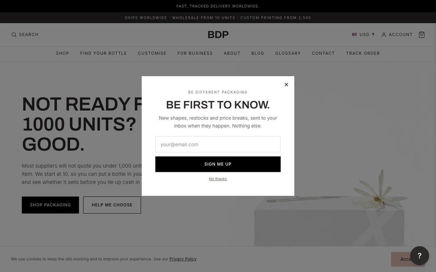 Custom Cosmetic Packaging | From 10 Units | Be Different Packaging — screenshot