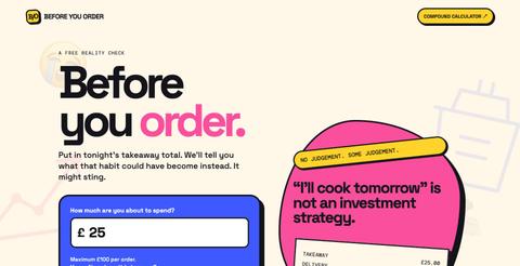Before You Order | Takeaway Spending Reality Check — screenshot