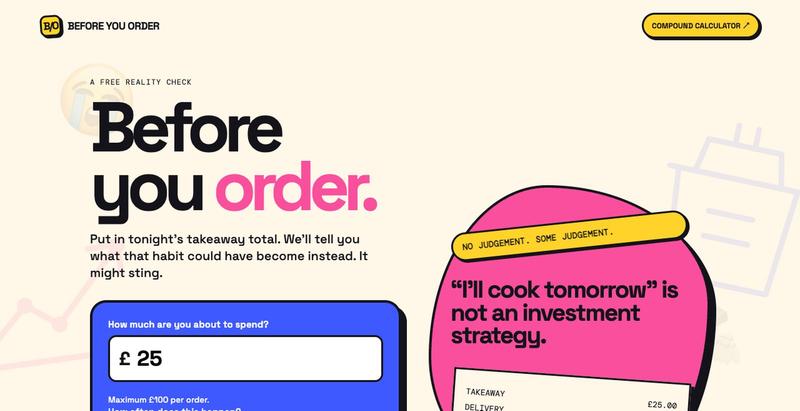 Before You Order | Takeaway Spending Reality Check — screenshot