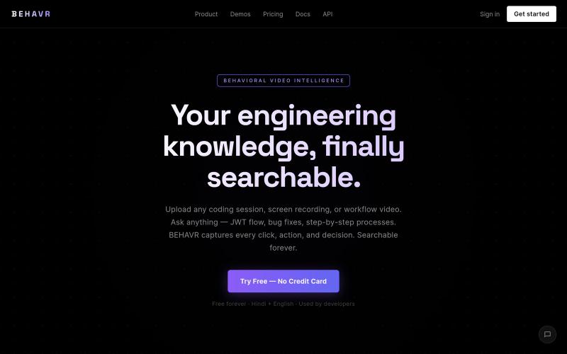 BEHAVR — Video to Action Compiler — screenshot
