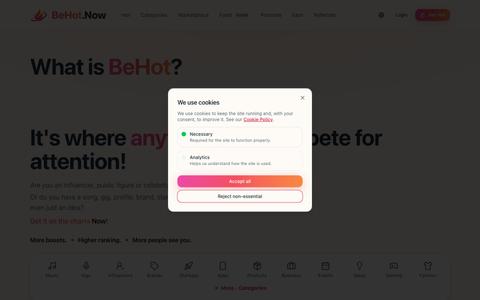 BeHot - Where anything can compete for attention — screenshot