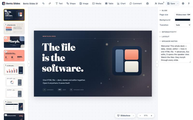 Bento Slides — screenshot