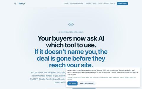 AI Recommendation Intelligence: why AI recommends your competitors instead of yo — screenshot