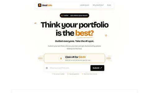 BestFolio — Prove your portfolio is the best — screenshot