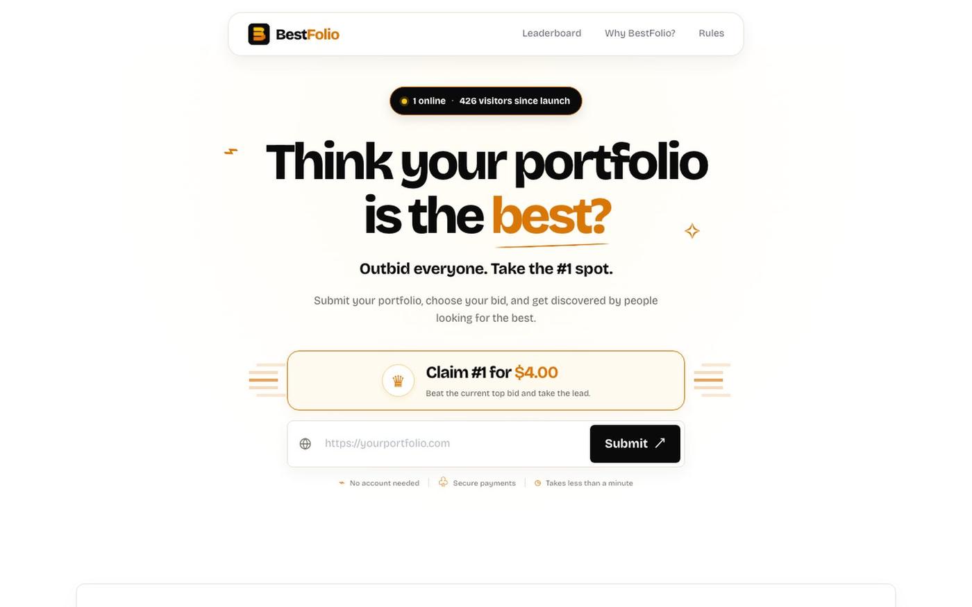 BestFolio — Prove your portfolio is the best — screenshot