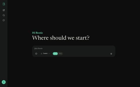 Bestie, learn anything visually — screenshot