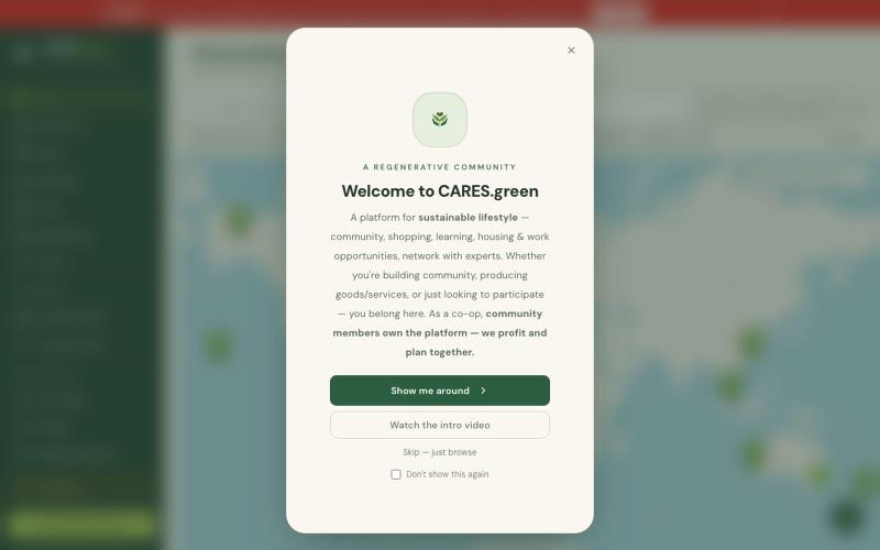 CARES.green — Sustainability, Social Wellbeing & Climate Resilience — screenshot