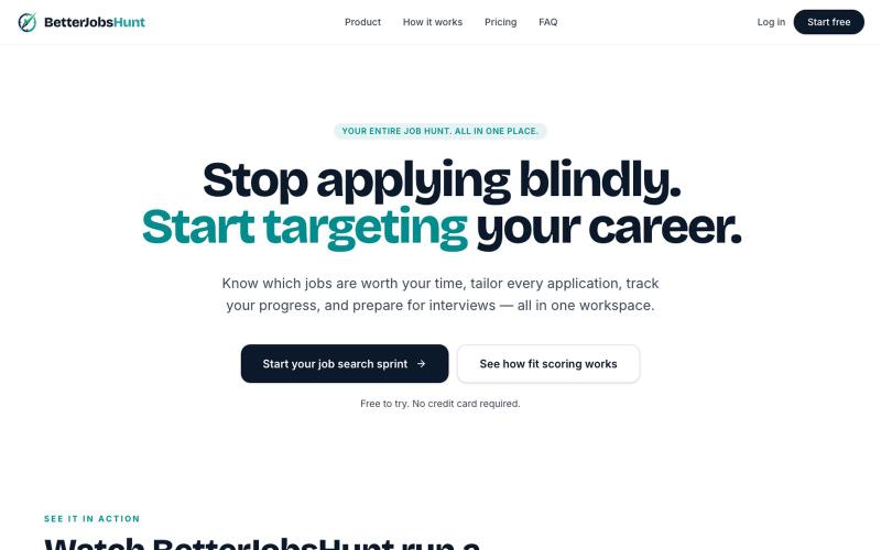 BetterJobsHunt — Stop applying blindly — screenshot