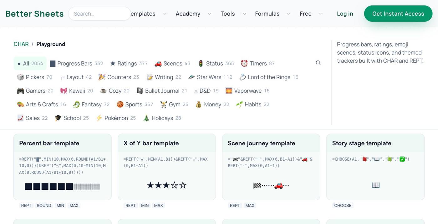 bettersheets — screenshot